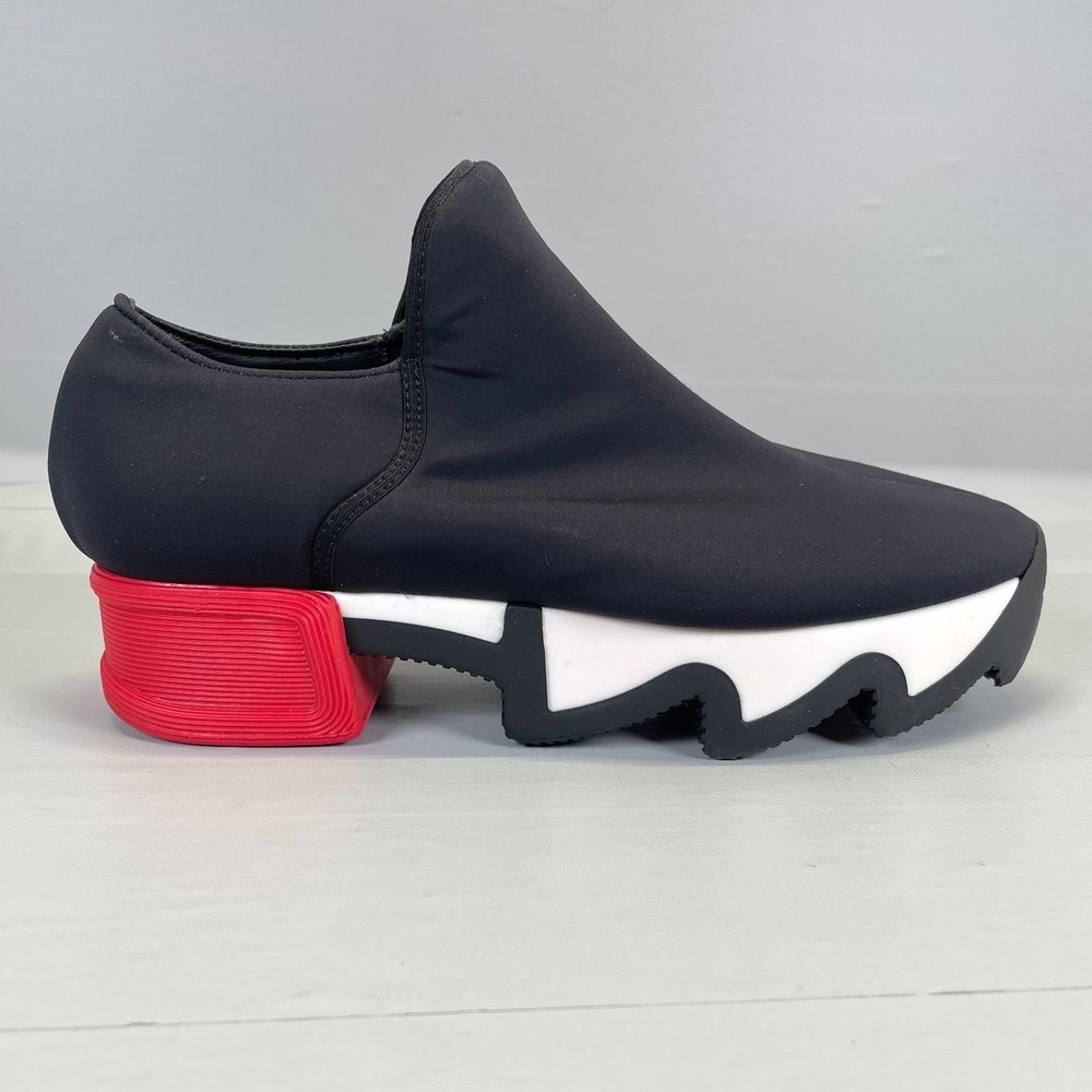 IRI Wes I Shoes Womens Size 38.5 Black White Red Chunky Platform Slip On Sneaker